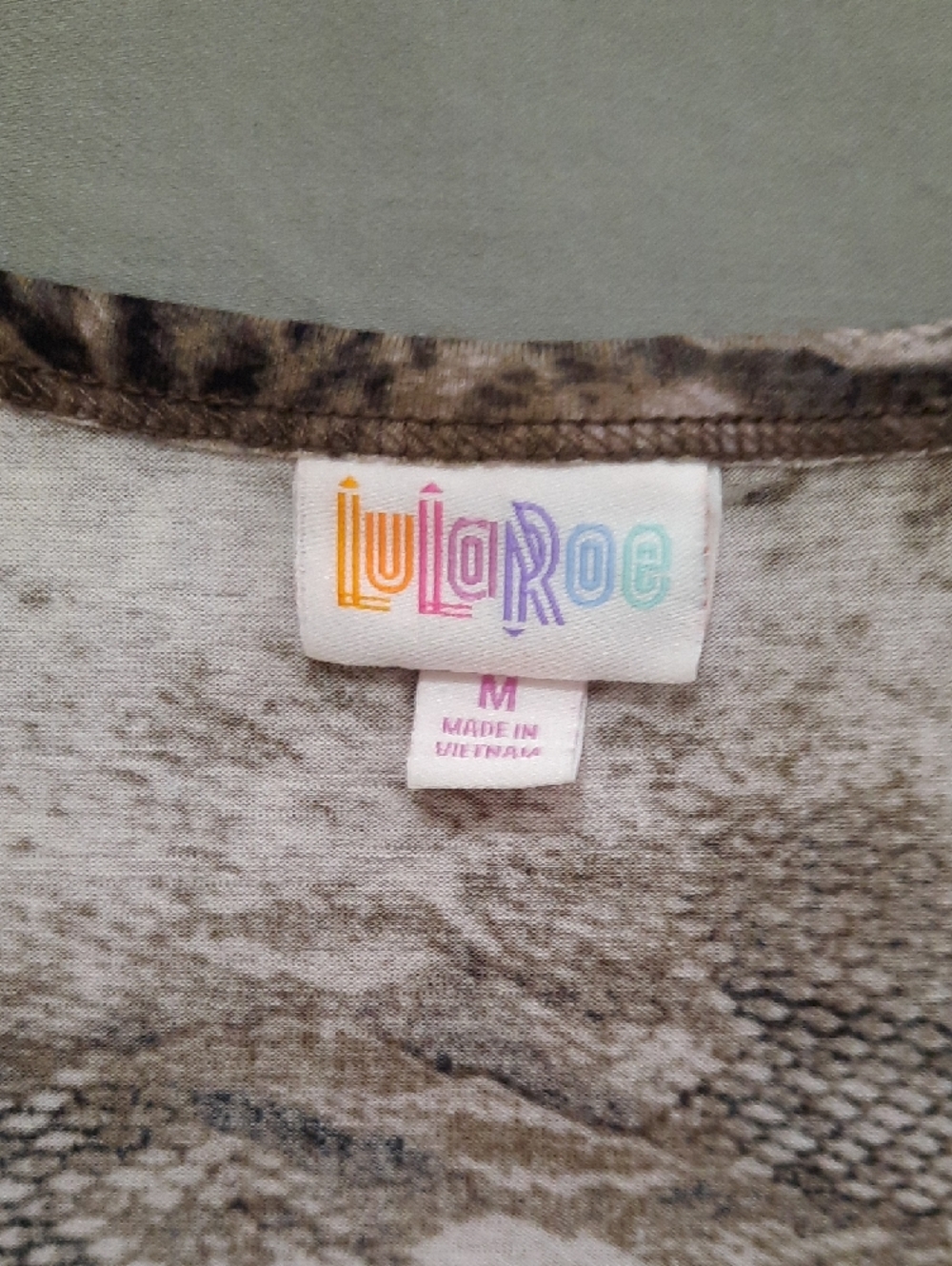 LuLaRoe's Sleeveless Brown Animal-Print Fit & Flare Dress - Size M - Picture 2 of 9
